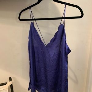 Free people purple strappy scalloped cami size M
